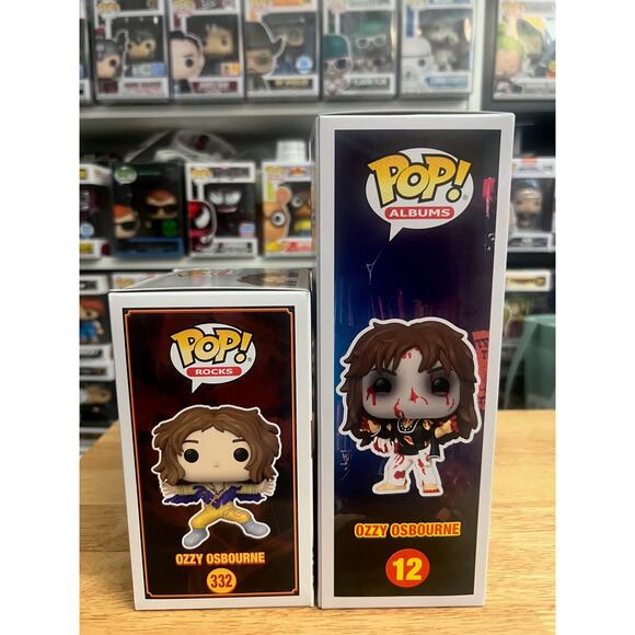 2 Ozzy Osbourne Funko Pops EXCLUSIVE Purple Fringe #332 & Diary Madman Album #12 - Picture 2 of 6